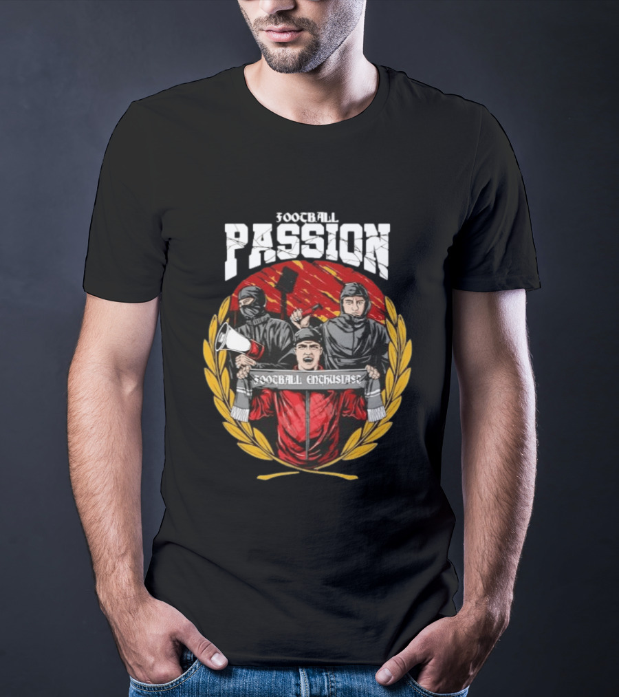 Football Passion Enthusiast Ultras Megaphone Flare Stadium T-Shirt