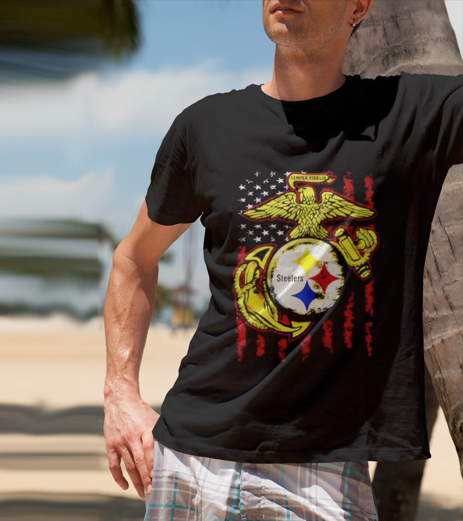 Pittsburgh Steelers United States Marine Corps Symbolic T-Shirt