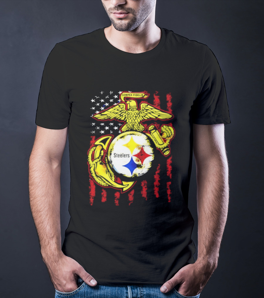 Pittsburgh Steelers United States Marine Corps Symbolic T-Shirt