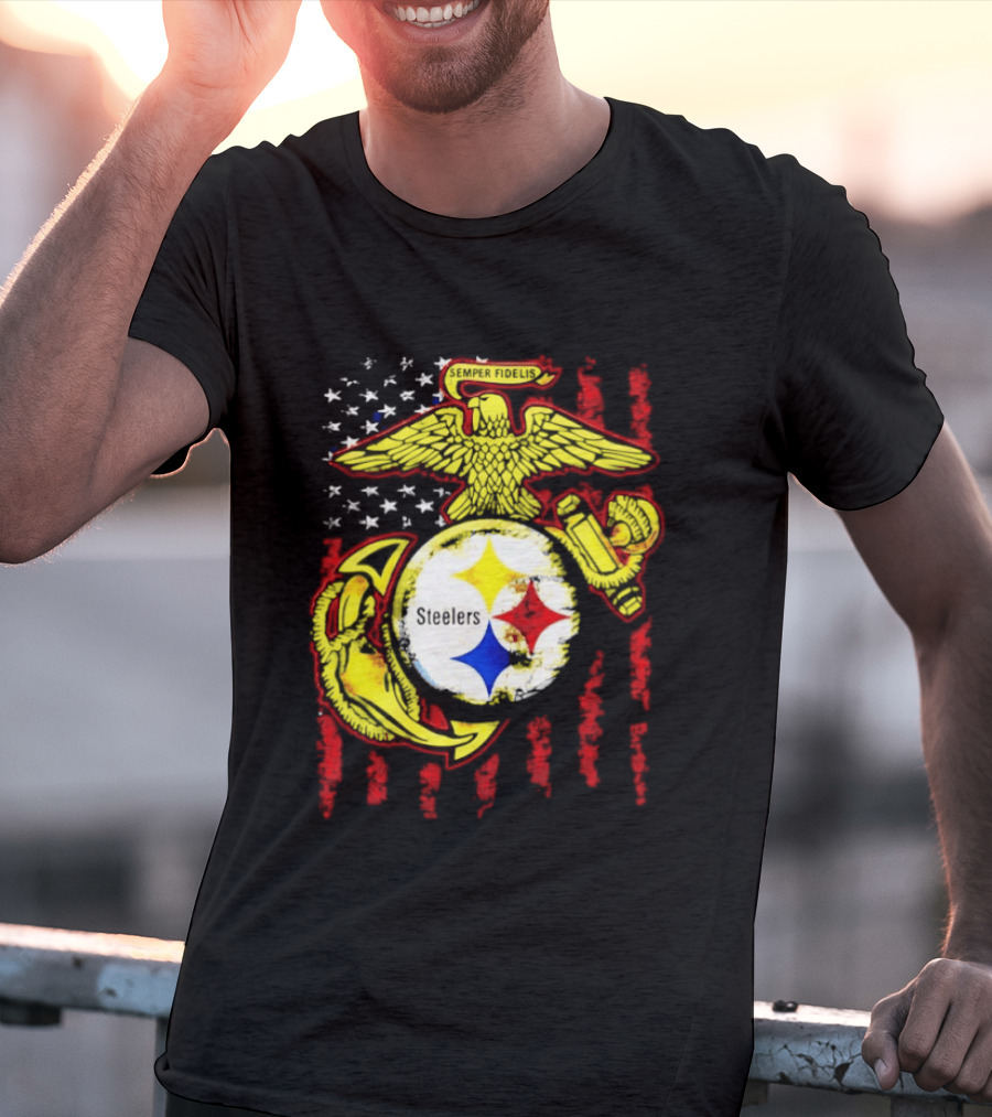 Pittsburgh Steelers United States Marine Corps Symbolic T-Shirt