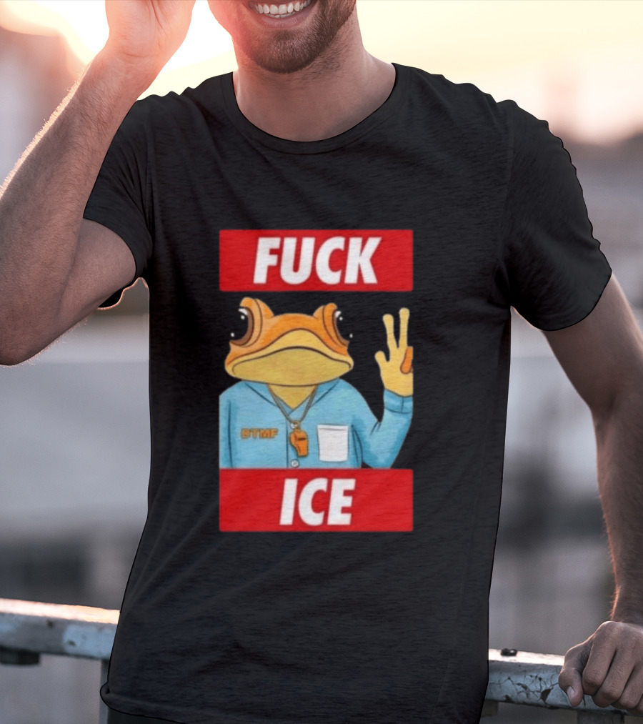 Sapo Concho Frog DTMF With Bold Statement Against ICE T-Shirt