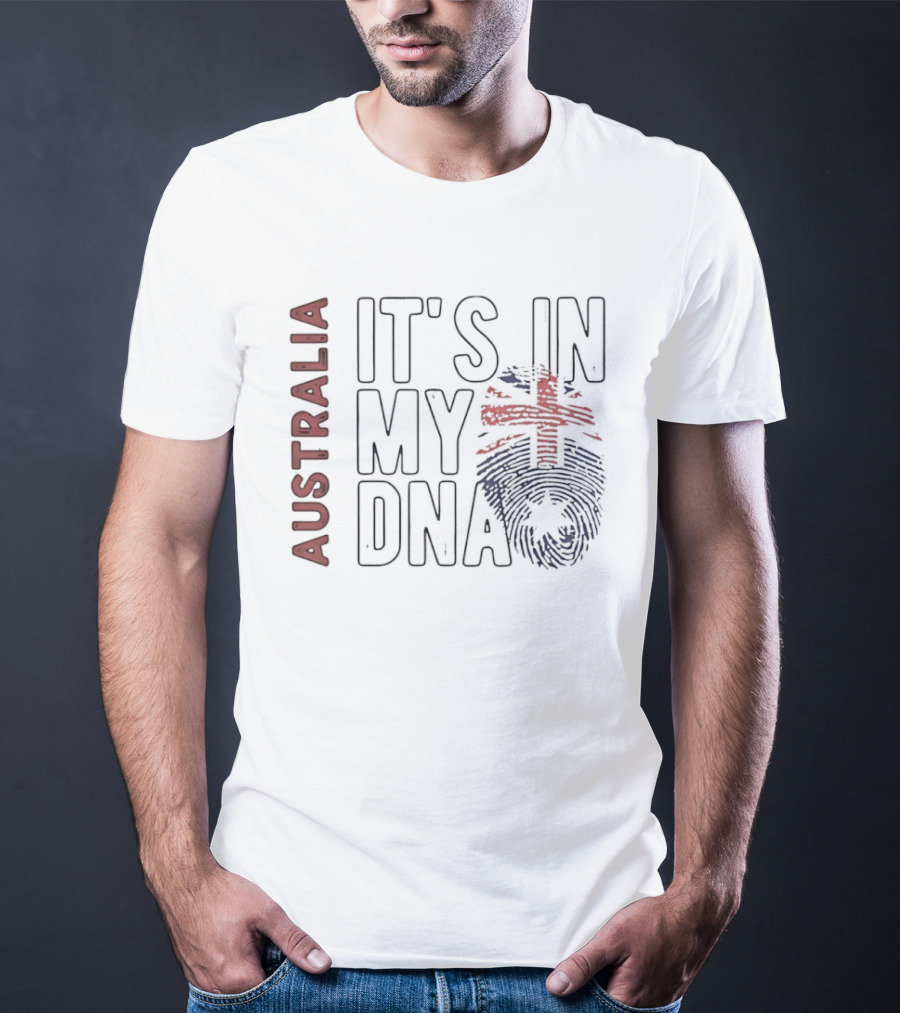 Australia It's In My DNA Fingerprint Flag T-Shirt