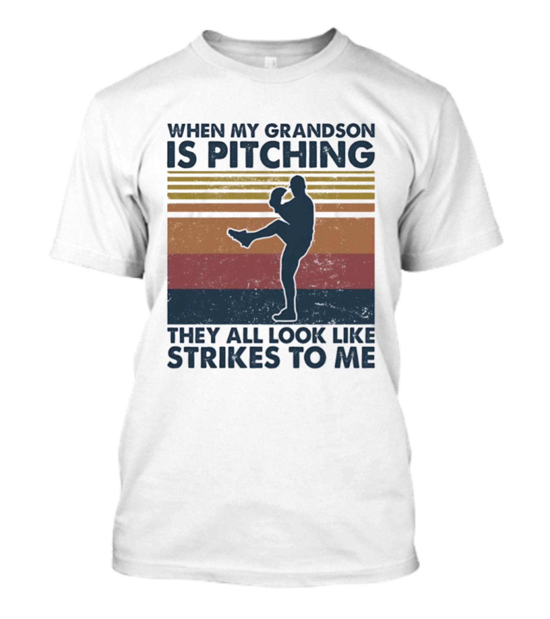 Grandson Pitching Baseball Strikes T-Shirt
