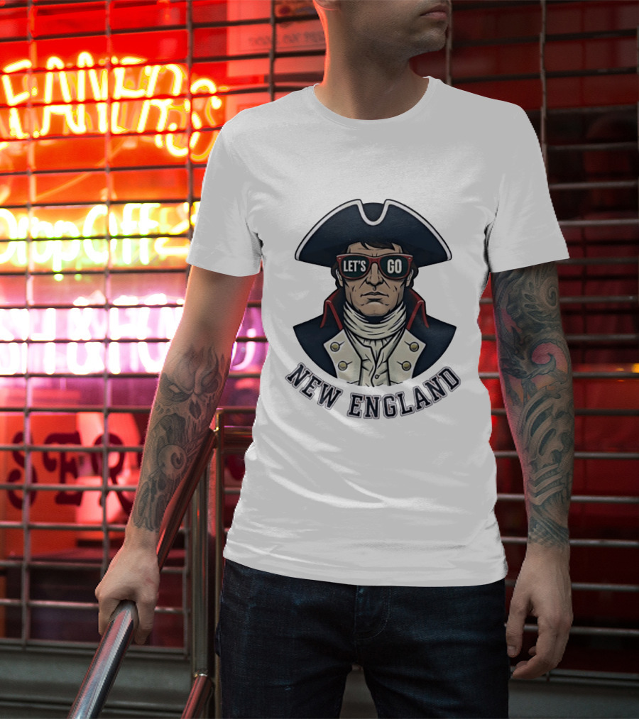 New England Patriots Let's Go American Patriot Football T-Shirt