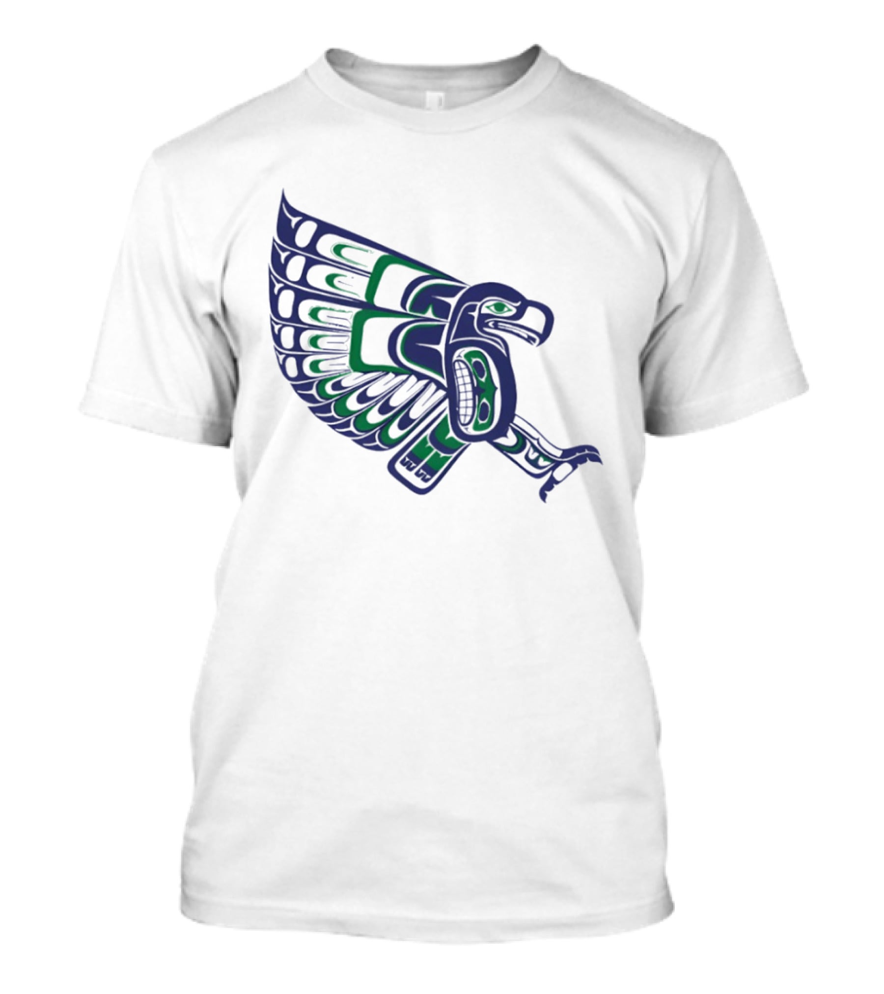 Seattle Football Native American Inspired Hawk Bird Wing T-Shirt