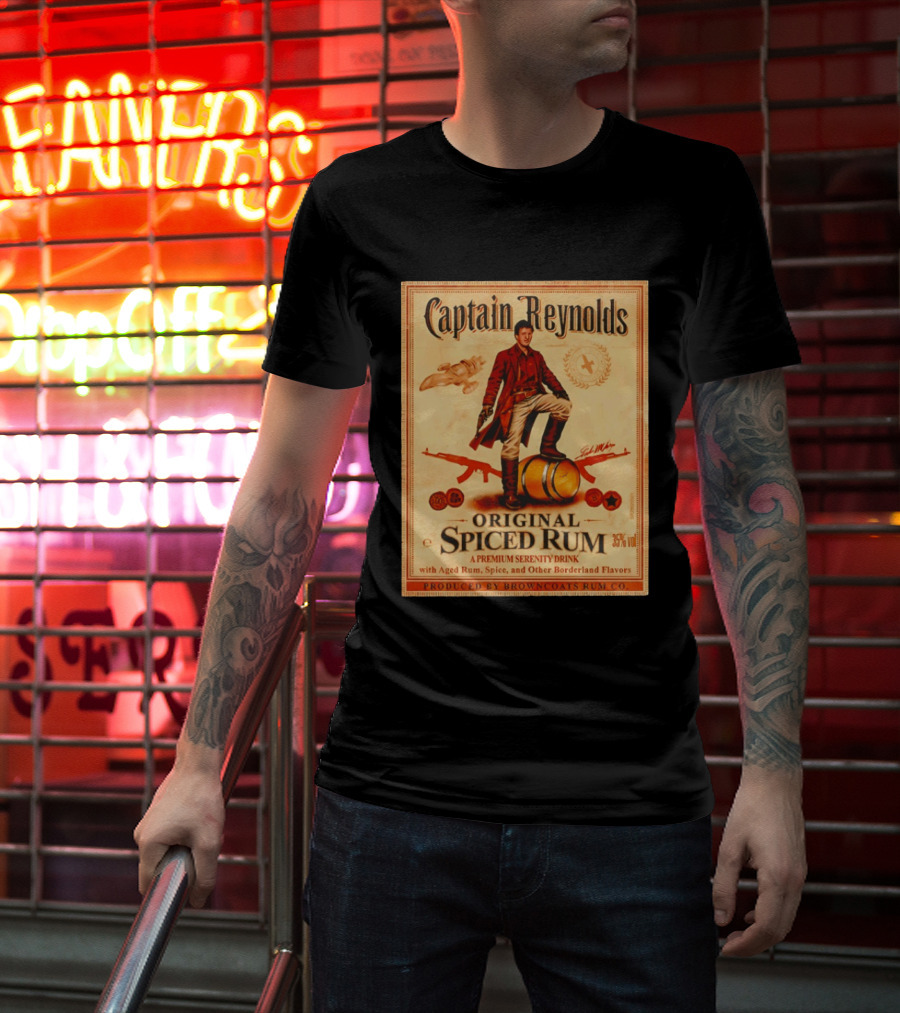 Captain Reynolds Original Spiced Rum Serenity Drink With Aged Rum Spice And Borderland Flavors T-Shirt