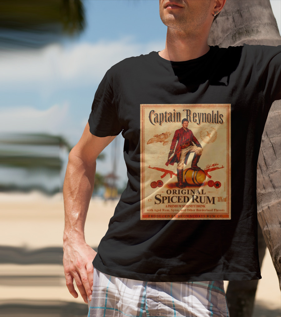 Captain Reynolds Original Spiced Rum Serenity Drink With Aged Rum Spice And Borderland Flavors T-Shirt