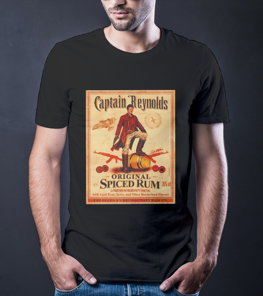 Captain Reynolds Original Spiced Rum Serenity Drink With Aged Rum Spice And Borderland Flavors T-Shirt