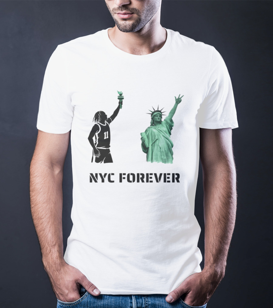 Jalen Brunson 11 Statue Of Liberty NYC Forever New York Knicks 2026 NBA T-Shirt