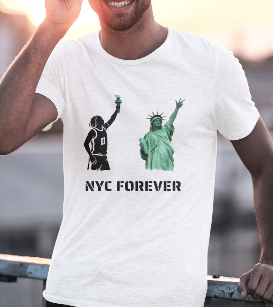 Jalen Brunson 11 Statue Of Liberty NYC Forever New York Knicks 2026 NBA T-Shirt