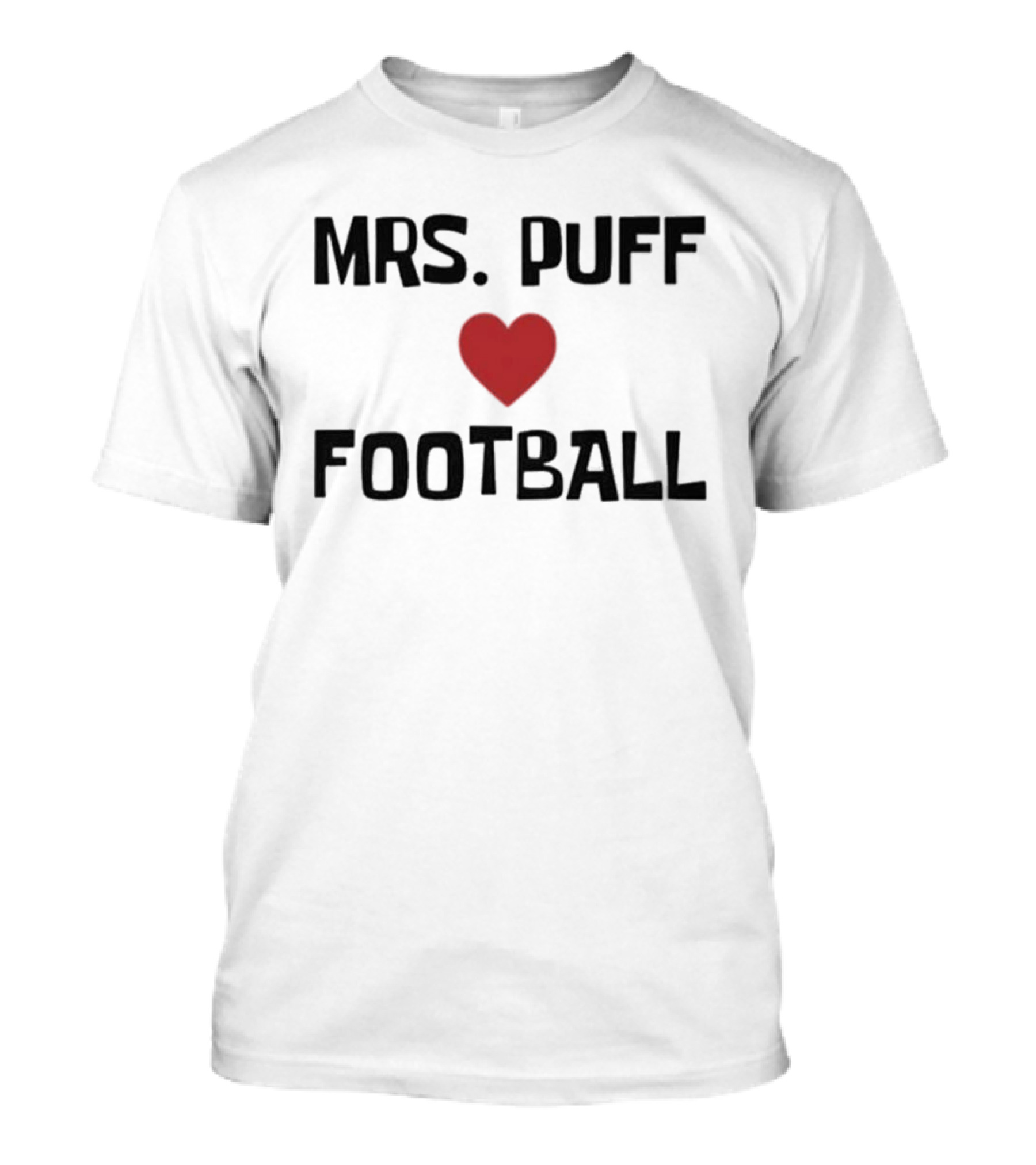 Mrs Puff Heart Football T-Shirt