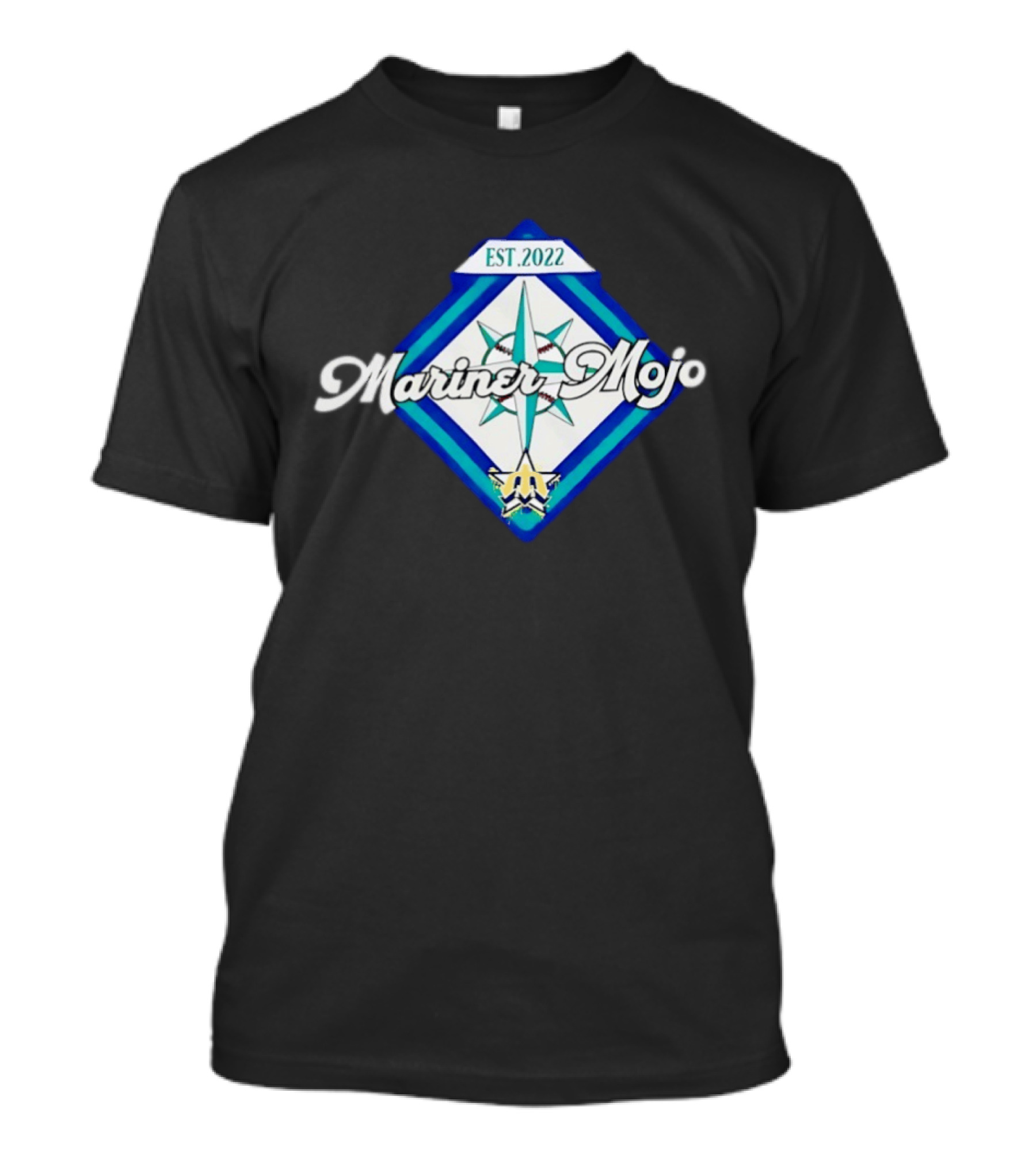 Seattle Mariners Mariner Mojo Est 2022 Compass Baseball T-Shirt