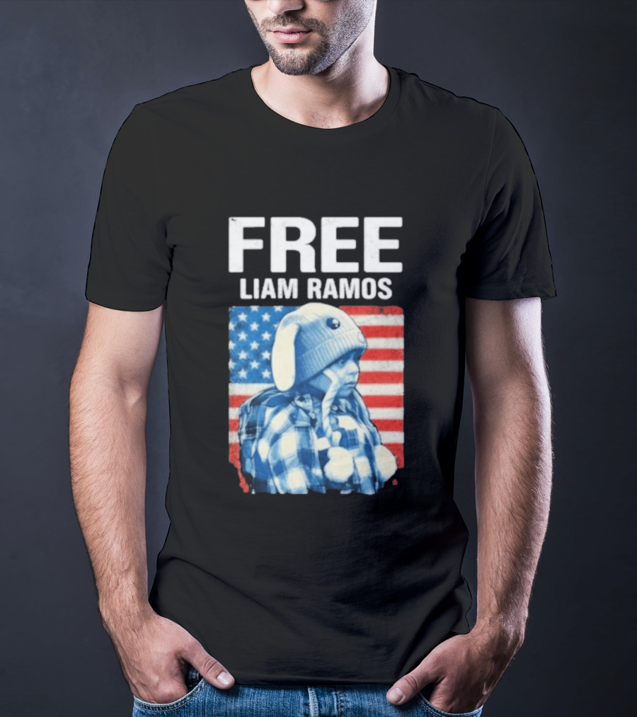 Free Liam Ramos American Flag T-Shirt