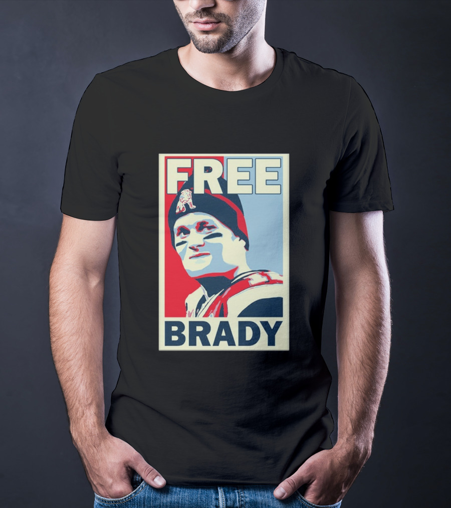 New England Patriots Free Brady Style Sports T-Shirt
