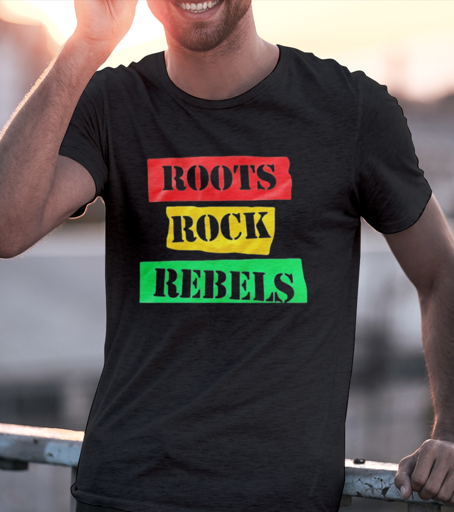 Roots Rock Rebels Reggae Rasta Vibes T-Shirt