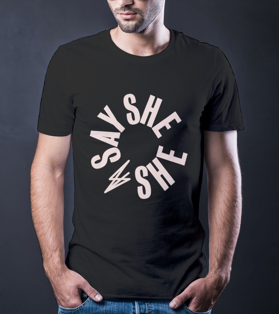 Say She She Band Circular Lettering T-Shirt