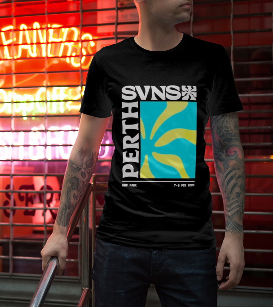 SVNS Perth 2026 Event 7 8 Feb Yellow Blue T-Shirt