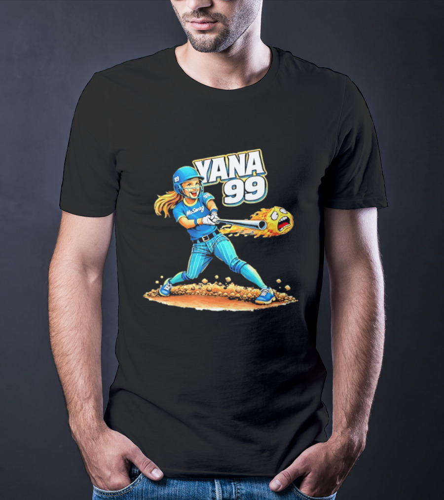 Moswag Yana 99 Softball Flaming Ball Action T-Shirt