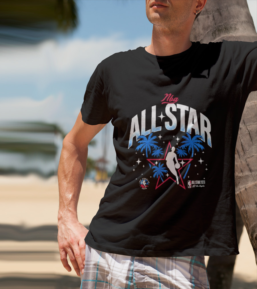 NBA All Star 2026 Los Angeles Tropical Stars Palms T-Shirt