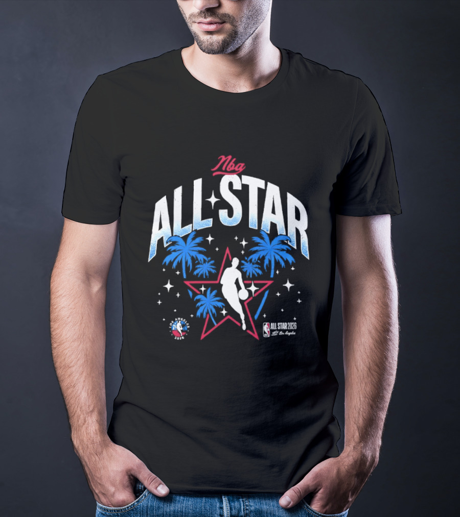 NBA All Star 2026 Los Angeles Tropical Stars Palms T-Shirt