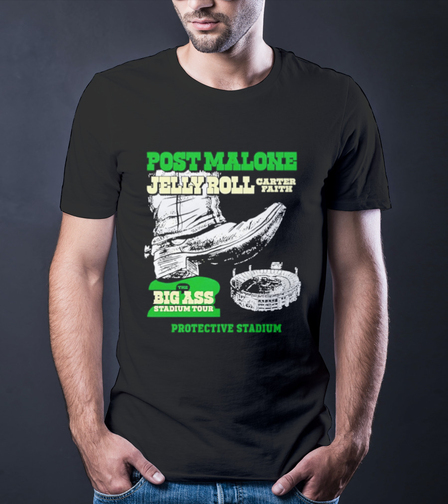 Post Malone Jelly Roll Limp Bizkit Big Ass Stadium Tour 2026 Jones AT&T Stadium T-Shirt