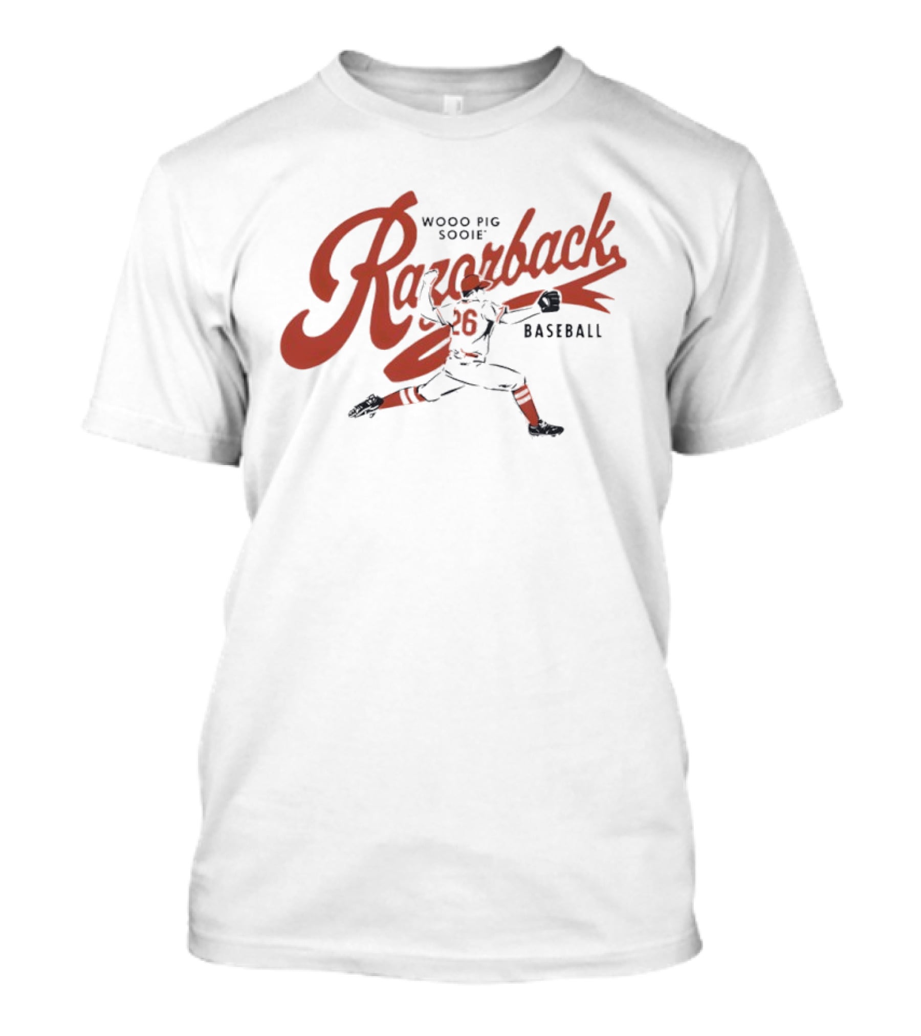 Woo Pig Sooie Razorback Baseball T-Shirt