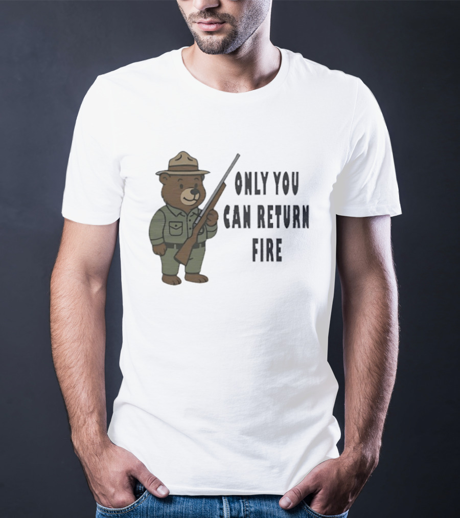 Smokey Bear Only You Can Return Fire Ranger Rifle T-Shirt