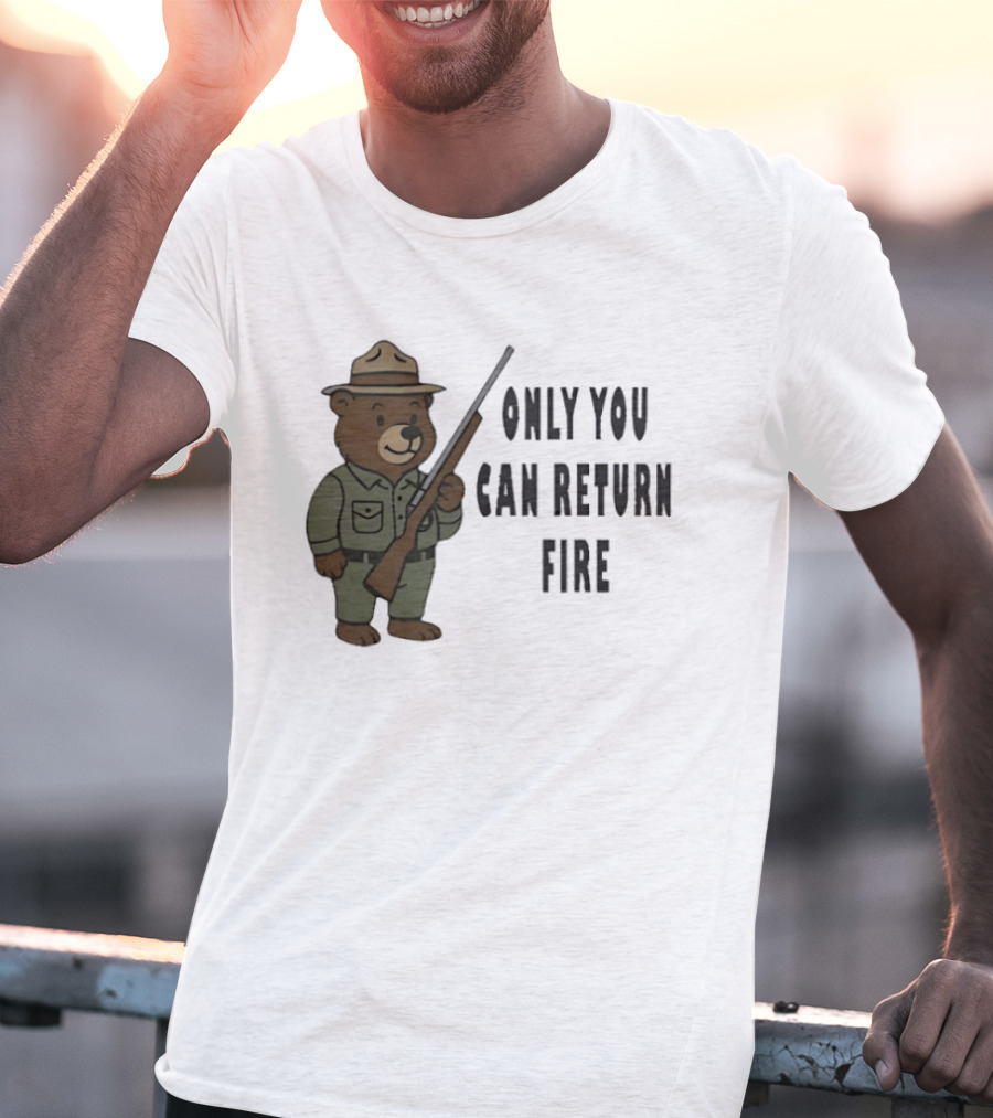 Smokey Bear Only You Can Return Fire Ranger Rifle T-Shirt