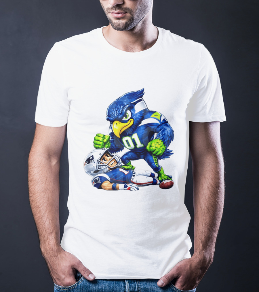 Seattle Seahawks Crush New England Patriots 2026 Football Rivalry Showdown T-Shirt