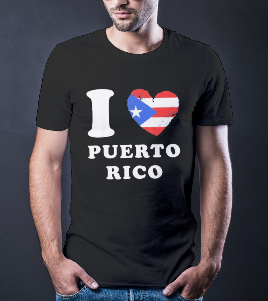 I Heart Puerto Rico Flag T-Shirt