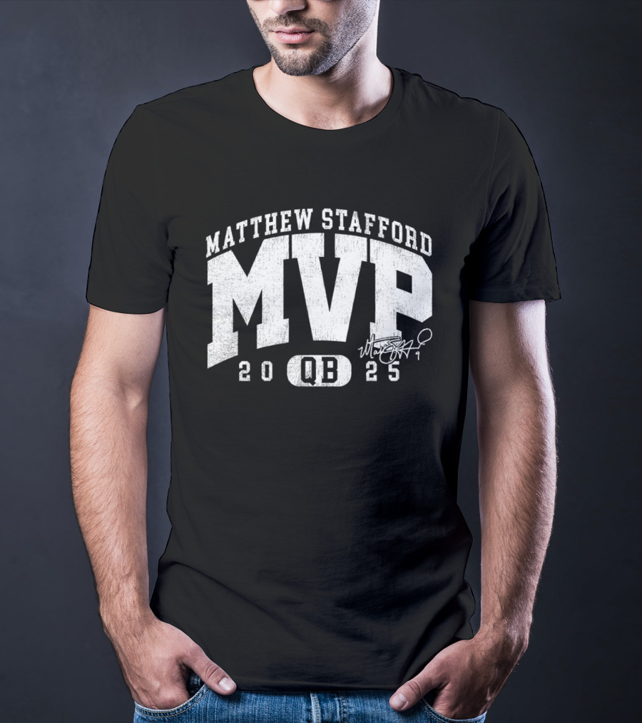Matthew Stafford MVP 2025 QB Signature T-Shirt