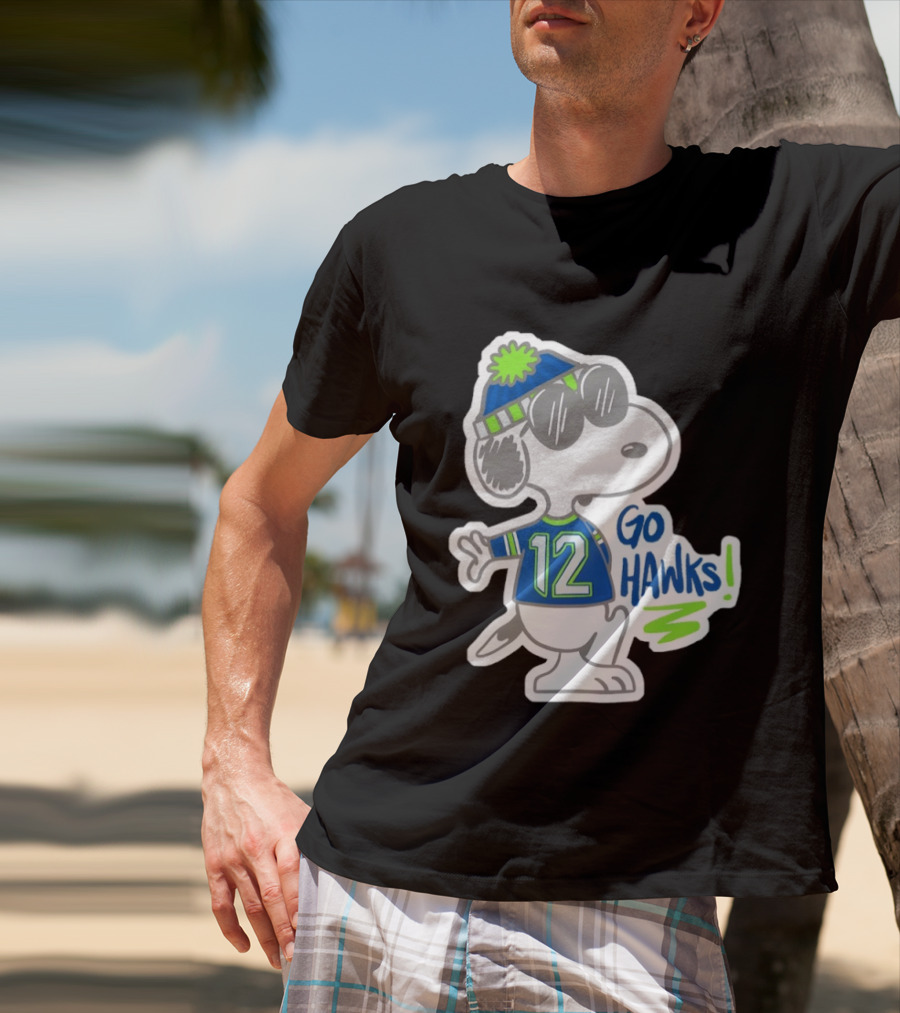 Snoopy 12 Seattle Seahawks Outfit Go Hawks T-Shirt