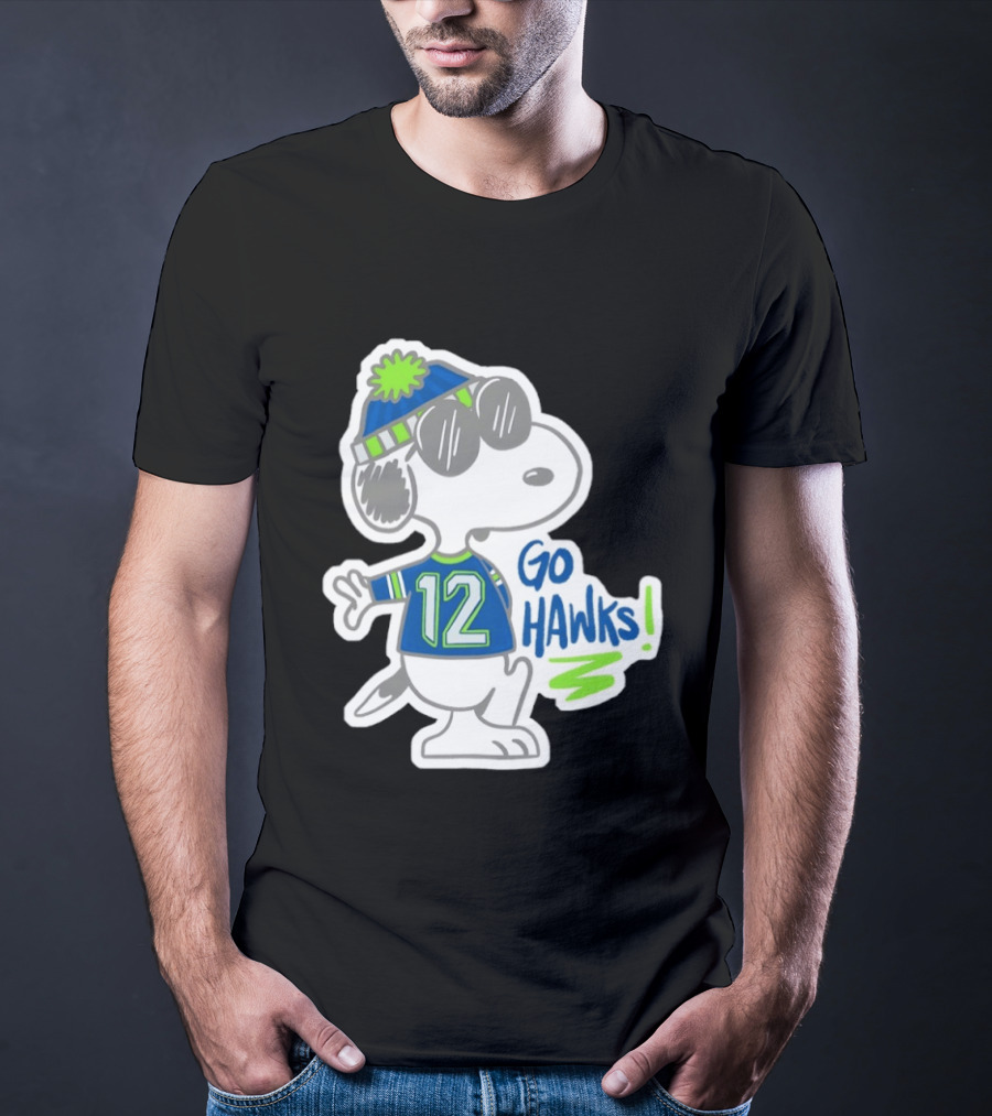 Snoopy 12 Seattle Seahawks Outfit Go Hawks T-Shirt