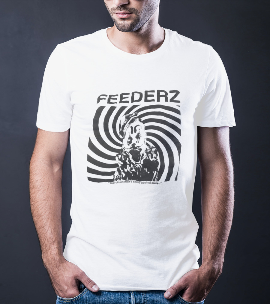 Feederz Clown Man's Smile Washed Away Spiral T-Shirt