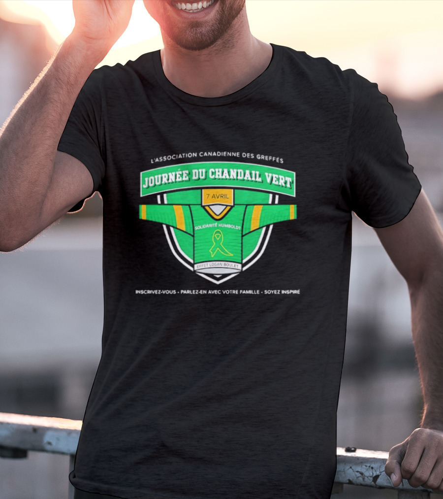 L'association Canadienne Des Greffes Solidarité Humboldt Journée Du Chandail Vert Avril T-Shirt