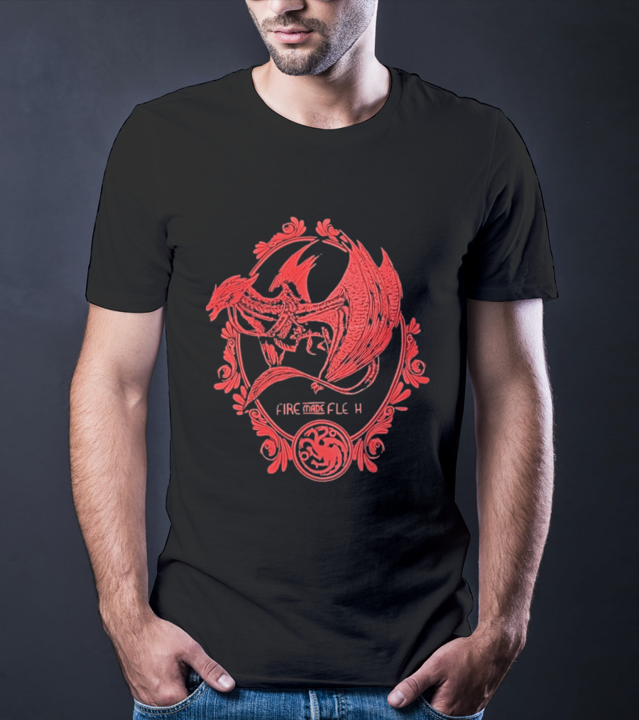 Dragon Targaryen Fire Made Flesh House Sigil T-Shirt