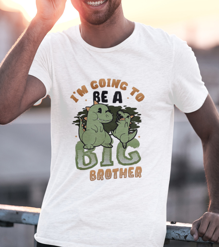 I'm Going To Be A Big Brother Dinosaur T-Shirt