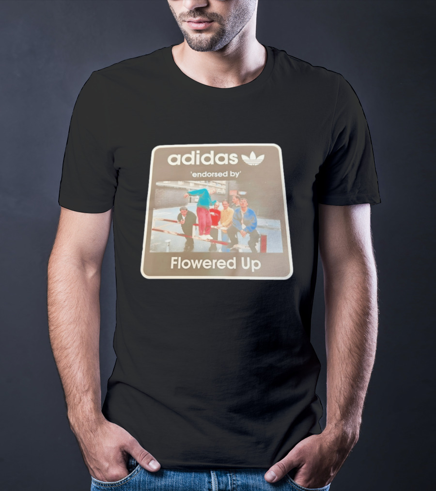 Adidas Originals Endorsed By Flowered Up Retro Street Style Fashion T-Shirt
