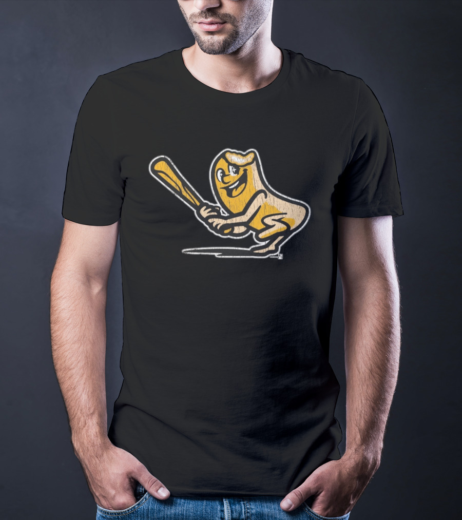 Akron RubberDucks Cream Stick Donuts Baseball Batter T-Shirt