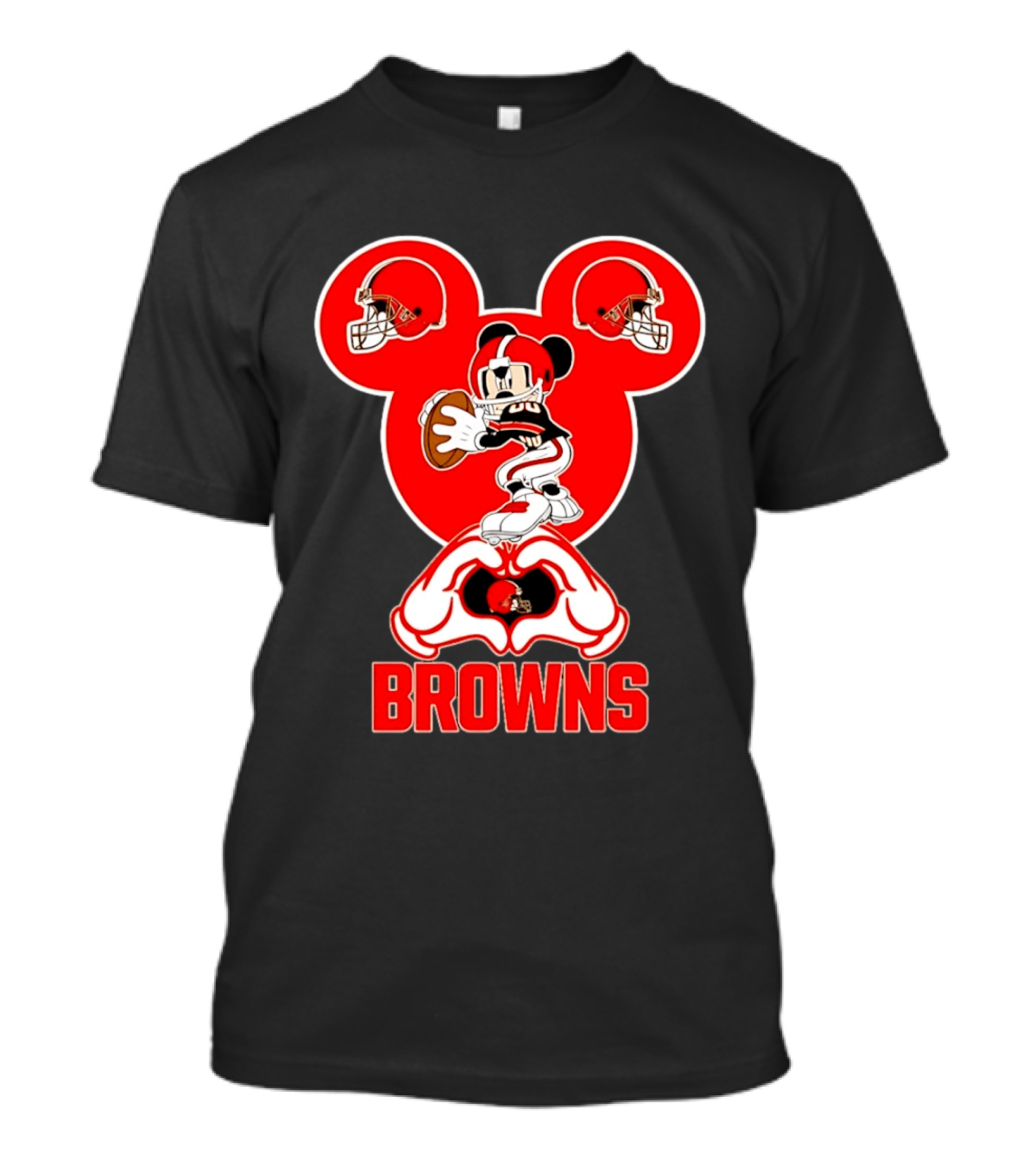 Cleveland Browns Mickey Mouse Football Quarterback Love T-Shirt