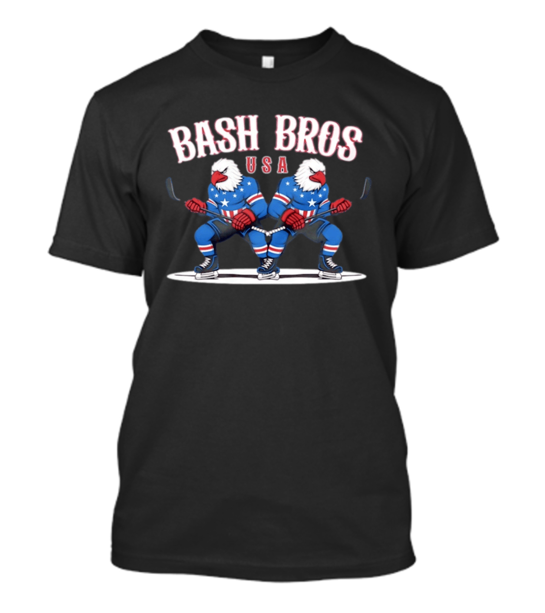 Bash Bros USA Double American Eagles Hockey T-Shirt