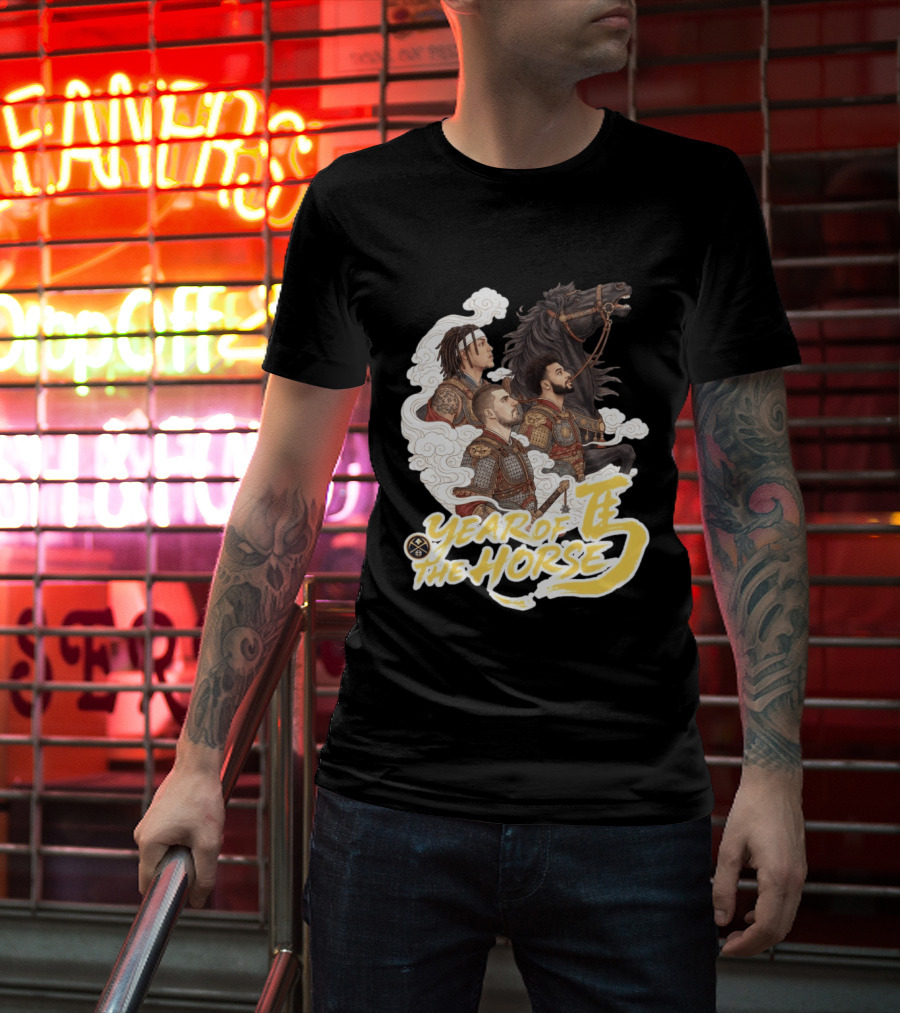 Denver Nuggets Year Of The Horse Warriors In Battle Armor T-Shirt