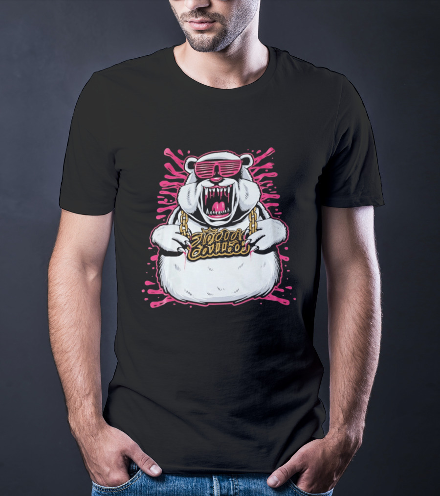 Electric Callboy Band Polar Bear Bling Sunglasses And Gold Chain T-Shirt