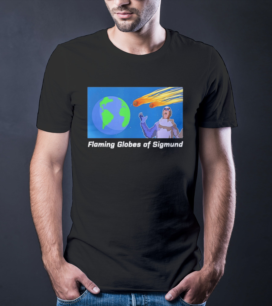 ALF Show Flaming Globes Of Sigmund Meteor Earth Comic Scene T-Shirt