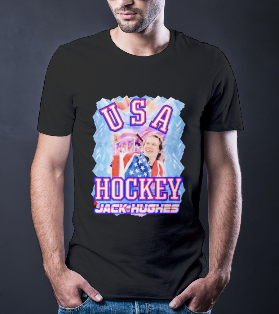 Jack Hughes USA Hockey Celebration 2026 T-Shirt