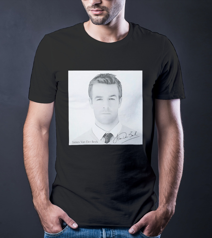 James Van Der Beek Autographed Memorial Photo T-Shirt