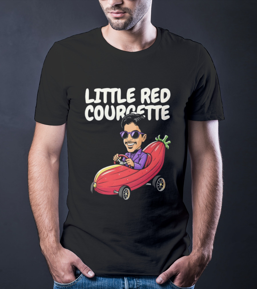 Little Red Courgette Prince Cartoon Funny Car Driving T-Shirt