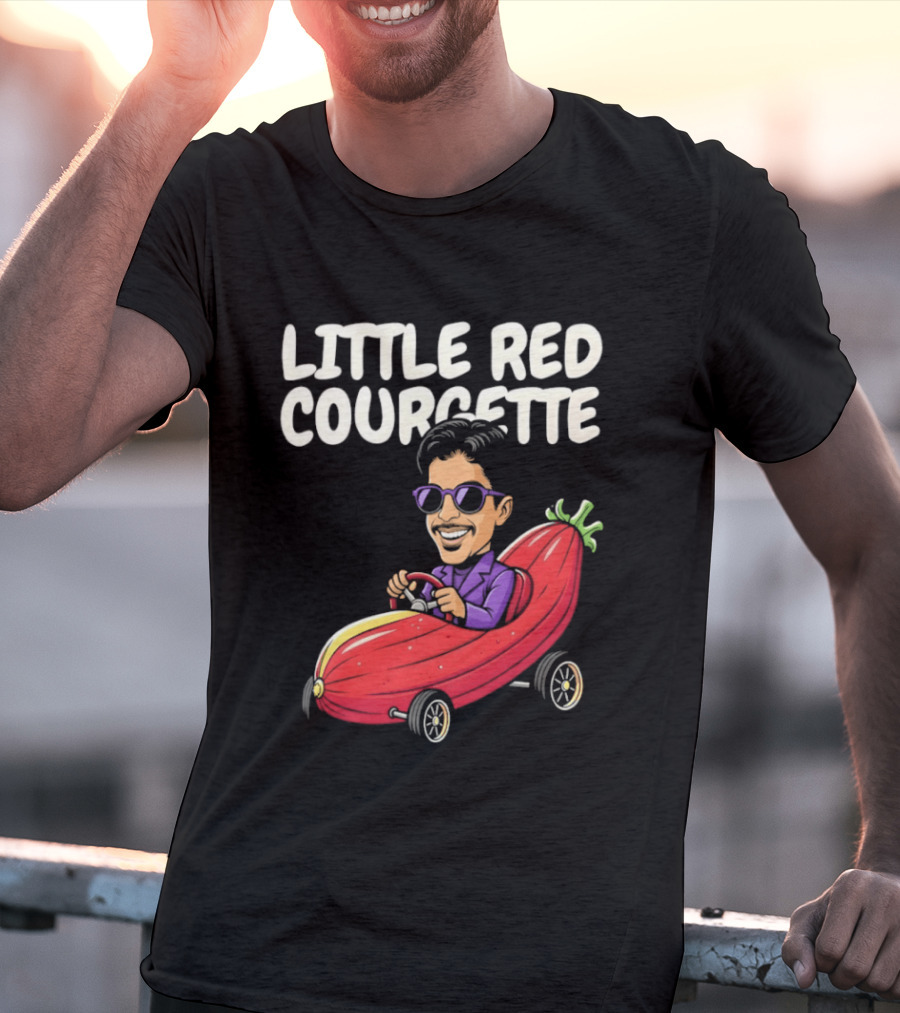 Little Red Courgette Prince Cartoon Funny Car Driving T-Shirt