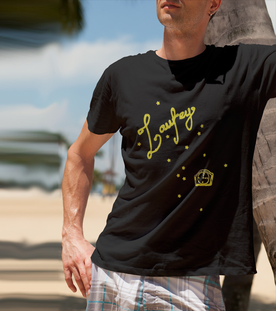 Laufey A Matter Of Time Tour Yellow Starry Crown T-Shirt