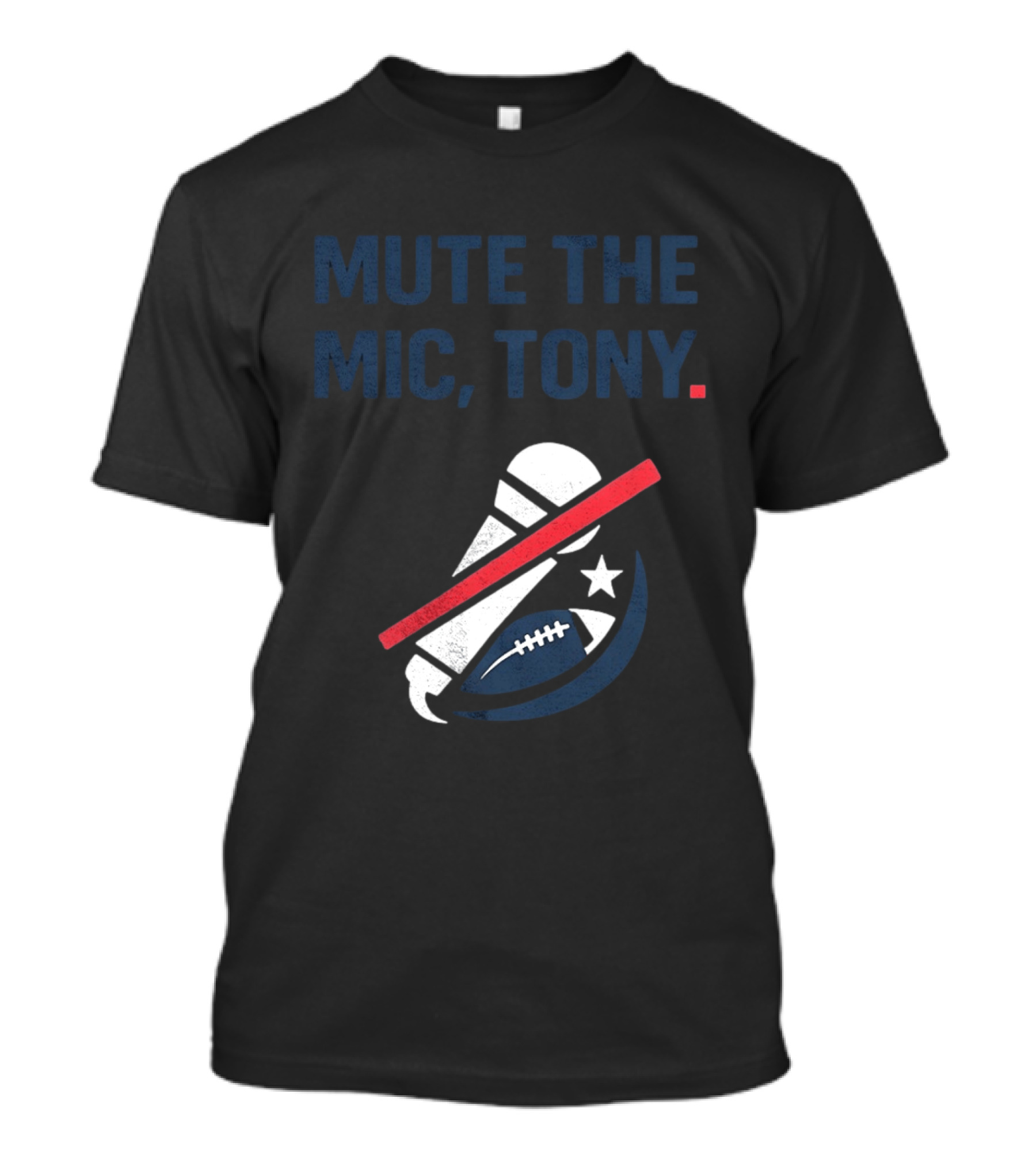 Mute The Mic Tony Microphone Football Star T-Shirt
